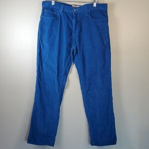 Red Camel Mens Vibrant Blue Corduroy Chinos. Size 36x32